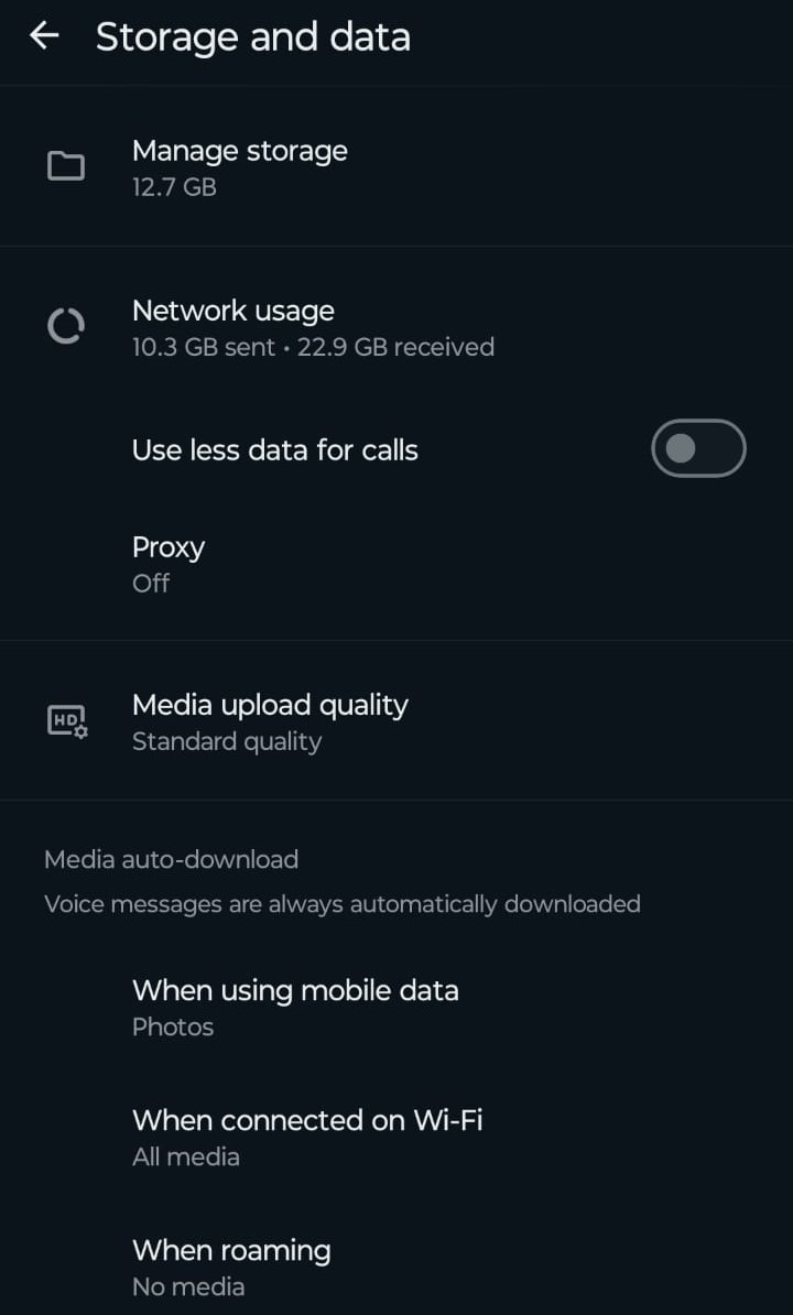 Storage and Usage